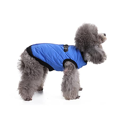 Barragoon Wintermantel Warme Haustier Weste Hunde Pullover Overall Welpen Jacke Katze Kleidung Licht Weiche Süß Klein Mittel (Blau-M) von Barrageon