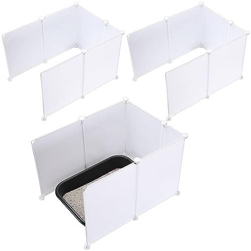 Barydat Katzentoilette, Spritzschutz, extra groß, 70 x 50 cm, für Katzentoilette, leicht zu reinigen, hohe Mauer, Katzentoilette Katzen Sachen, Edelstahl, 3er-Set von Barydat