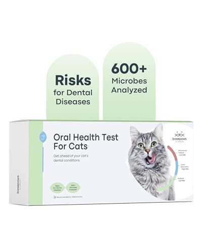 Basepaws Zahngesundheitstest für Katzen | Bietet Risikowerte für Zahnerkrankungen: Periodontale Erkrankungen, Mundgeruch, Zahn-Resorption | Bericht bietet personalisierte Gesundheitsvorsorge von Basepaws