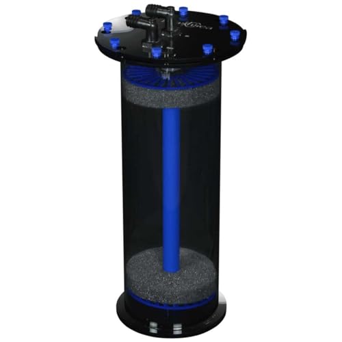 Bashsea Blauer 6–18 Filtermedienkammerreaktor für Aquarien, hohe Medienvolumina mit gleichmäßig verteiltem Durchfluss, maximiert die Kontaktzeit der Wassermedien für Süß- und Salzwasser, Meeresriff, von Bashsea