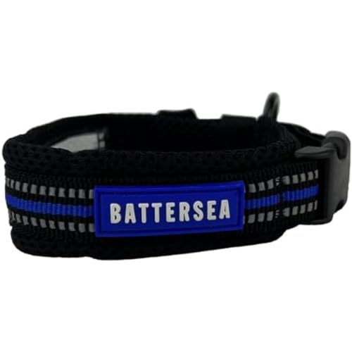 Battersea Hundehalsband, reflektierend, Größe L, Blau von Battersea