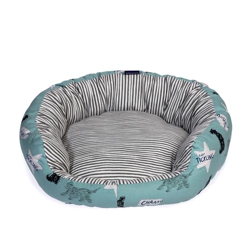 Battersea Playful Dogs Rundes Deluxe-Schlafbett, klein von Battersea