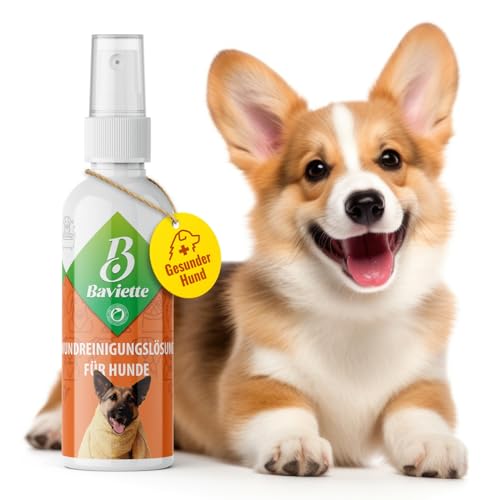 Baviette Premiumqualität probiotic Hundepflege Set-Box, Spray Allergie-frei, Augenpflege, Ohrenpflege, Zahnreiniger, Wundreiniger, Hundeshampoo, Fellpflege, gegen Hunde-Urin (Wundreiniger 100 ml) von Baviette