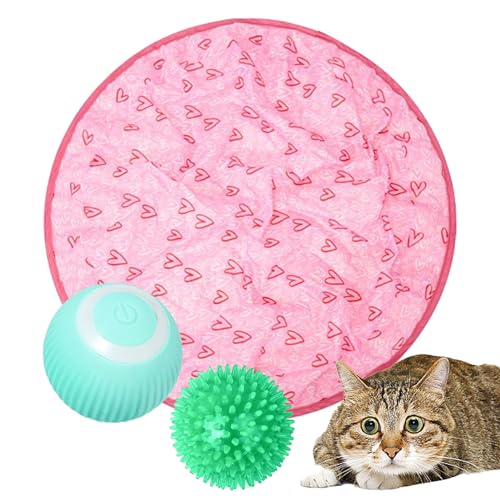 Gertar Cat Toy - Simulated Interactive Hunting Cat Toy,Simuliertes Interaktives Katzenball Elektrisch,jagd Katzenspielzeug,Rolling Ball Katzenspielzeug,Katzenmatte,interaktives Jagdkatzenspielzeug von Bavokon