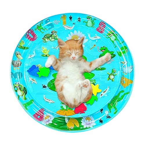 Sensorische Wasser-Spielmatte Für Katzen - Wasser-Sensor-Spielmatte Für Katzen - Katzen-Wasser-Spielmatte - Wassermat -Katzenspielzeug Für Gelangweilte Hauskatzen - Katzen-Spielzeug - Spielmatte von Bavokon