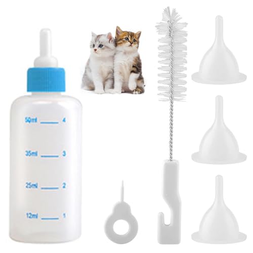 Bavooty Haustier Stillflaschen Set, 60ml, Katzen, Welpen, Babyflasche Kit, Aufzuchtflasche für Haustiere von Bavooty