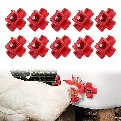 Geflügel Wassertrinker,Automatische Tränke für Schnuller,Chicken Automatic Feeder,Schnuller Tränke Huhn,Tränke für HüHner Wasser,Automatische Kunststoff Chicken Drinker,Hühnertrinkbrunnen,10pcs von Bavooty