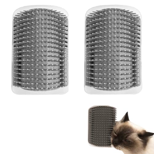 Katzen Bürste Kamm,Massage Ecke Katze Bürste,Katzenbürste Wand Ecke,Katze Self Groomer,2pcs Katzen Ecke Fellpflege Bürste,Self Groomer Katze für Langhaar Kurzhaar Katze Massage (Ohne Katzenminze) von Bavooty