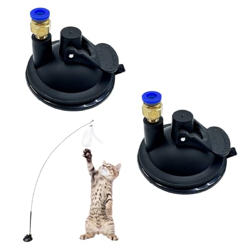 Katzenspielzeug Suction Cup,Katzenspielzeug Saugnapf,Interaktives Katzen Spielzeug Zubehör,Kitten Zubehör,Katzenzubehör Indoor für Werden Verwendet,Damit Kätzchen Alleine Spielen Können (2 Stück) von Bavooty