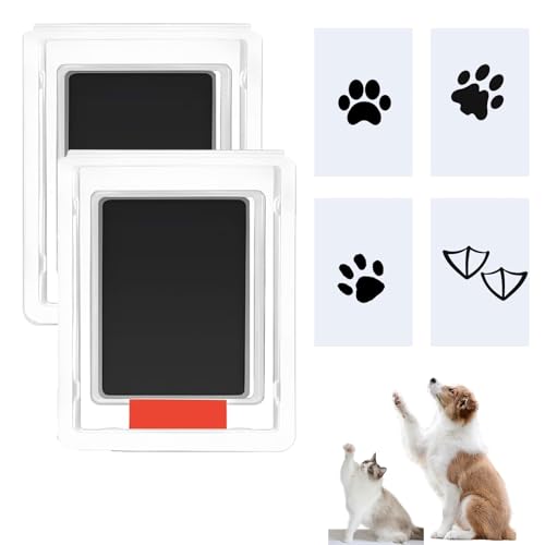 Pfotenabdruck-Set für Hunde, 2-teiliges Haustierpfotenabdruck-Werkzeug, 12,5 x 17 cm, Haustier-Pfotenabdruck-Set, Katzenpfotenabdruck-Set, Pfotenabdruck-Stempelkissen, Hunde-Tintenpfotenabdruck-Set, von Bavooty