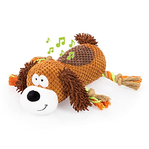 Edupet 06013AA Dog Love Hundespielzeug in Hunde Design, mit Tau, quietschend von Bayer Design