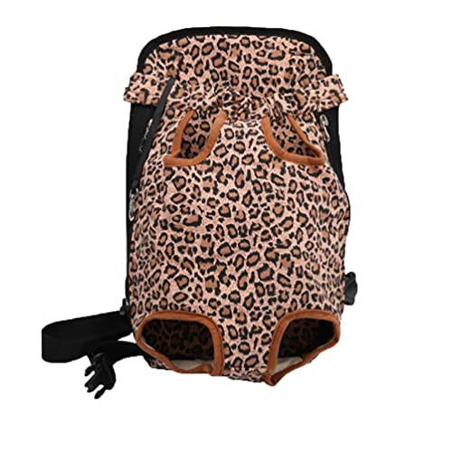 Baymate Haustier Rucksack Verstellbar Atmungsaktiv Leicht Tragbar Hund Tragetasche für Reisen/Wandern/Camping - Leopard, L von Baymate