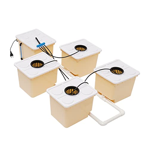 Bazargame Hydroponik Set Hydroponisches Anzuchtsystem Smart Indoor Garden Hydrokultur Grow System Kit 5 Löcher Hydrokultur Pflanzen Bewässerung System 11L von Bazargame