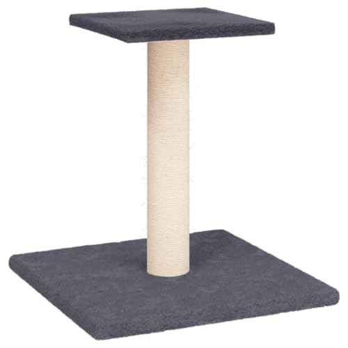 Baziroo Kratzbaum mit Plattform 34,5x34,5x38 cm Dunkelgrau Sachen für Katzen Cat Toy Kratzmöbel Cat Scratching Post Cat Scratcher Katzenzubehör Indoor Cat Furniture Katzenmöbel von Baziroo