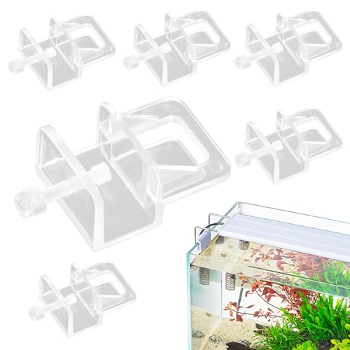 Aquarium-Deckel-Clips – Glasdeckel-Griffe, Aquarium-Clips | 6 Stück Transparente Acryl-Aquarium-Abdeckungsklammern | Klare Aquarium-Abdeckungsunterstützung, Kreativer Dicker Aquarium-Deckel-Clip-Ersat von Bbbabeslk