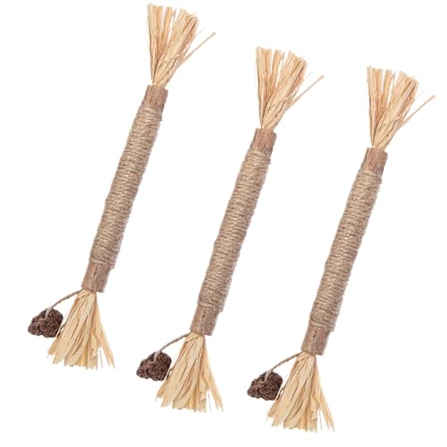 Cat Chew Sticks for Teeth - Cat Tething Sticks | Catnip Sticks for Cats, 3x Indoor Cat Interactive Toys, Catnip Toys for Cats, Cat Tooth Cleaning Toys, Wooden Tooth Stick Cat Game for Your Pets von Bbbabeslk