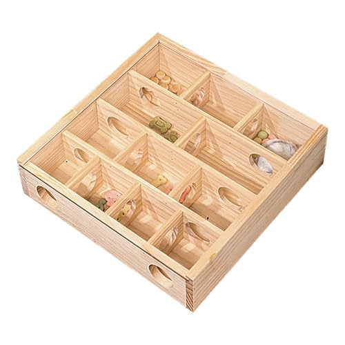 Hamster-Labyrinth-Spielzeug aus Holz – Hamster-Spielzeug, Rennmaus-Labyrinth | Aktivitätszentrum für kleine Haustiere, Hamster-Spielzeug, Rennmaus-Labyrinth, spannendes Spiel für Rennmäuse, Mäuse und von Bbbabeslk