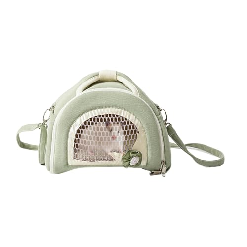 Hamster-Mitnahmetasche – Hamster-Outdoor-Tragetasche | Reisetasche für kleine Tiere zum Mitnehmen | Atmungsaktiver Hamster-Tragekäfig mit Reißverschluss, Tragetasche zum Mitnehmen, Meerschweinchen-Tra von Bbbabeslk