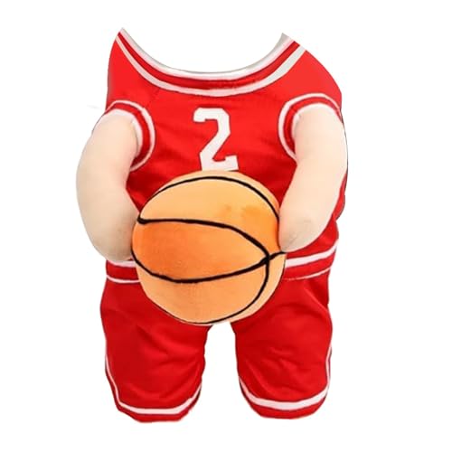 Hunde-Basketballspieler-Kostüm – Hund hält Basketball-Kleidung | Hunde Halloween-Kostüme mit Ball, atmungsaktiv, große Katze hält Basketball, Kleidung für Halloween, Cosplay von Bbbabeslk