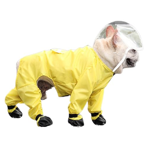 Hunde-Regenmantel – Ganzkörper-Regenjacke für Hunde, verstellbarer Hunderegenmantel mit Beinen, Dackel-Regenmantel, reflektierend, wasserdicht, Regenponchos, Hundejacke, winddicht, transparente von Bbbabeslk