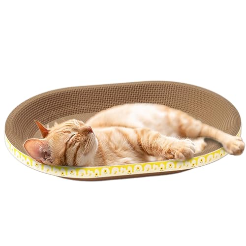 Katzenkratznapf - Karton Kratzpad Pad Schüssel Katzenkratzmatte | Indoor Katzenkratzer Dicker Kratzfester Katzenkratzer Karton Bett Katzenkratzmatte für Möbel Schutz Katzen Kätzchen Trainingsspielzeug von Bbbabeslk