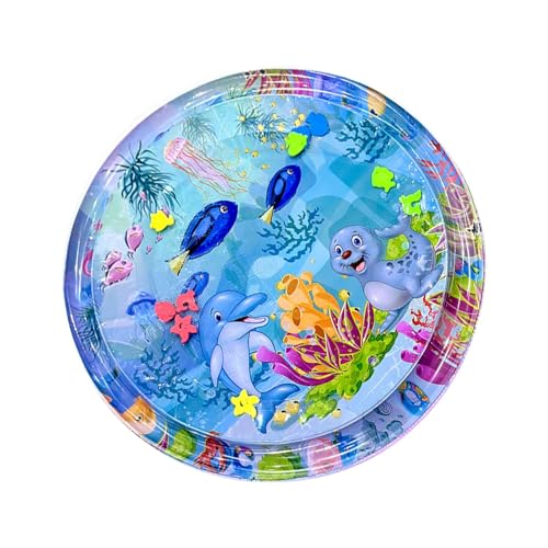 Sensorische Wasserspielmatte - Aufblasbares Wasserpad | PVC-Spielmatte für Haustiere im Freien | Faltbare Design-Wasserklopfmatte, verdickte sensorische Wasserspielmatte für Katzen, Bauchzeit-Wasserma von Bbbabeslk