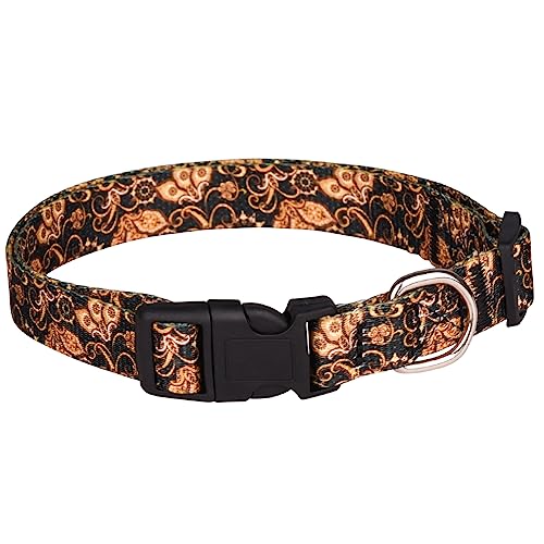 Bbmmayy Hundehalsband für kleine, mittelgroße und große Hunde, niedliches Hundehalsband, weich, verstellbar, ausgefallenes Blumenmuster, für Mädchen, Welpen, Hundehalsband, Spazierengehen, Laufen, von Bbmmayy