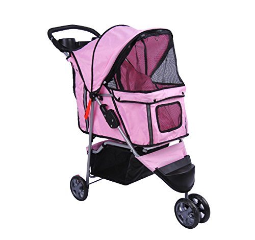 Bc-elec - 5663-0015Apink Tier-Buggy Hundebuggy mit 3 Rädern, Farbe rosa von Bc-elec