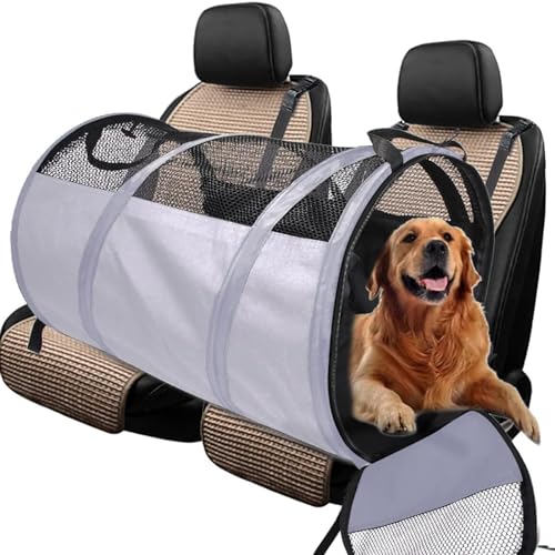 Wasserdichter Haustiertransporter Hundehandtasche Zusammenklappbarer Hundetransporter Atmungsaktives Katzenzelt Haustier-autotasche Für Den Rücksitz Mit Matte Haustierzubehör(Size:S,Color:Gray) von Bceer