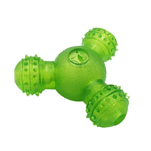 Bcowtte Dog Kauspielzeug Leckerli-Werkzeug zur Lebensmittelausbildung mit drei Spitzen, Spender für das Training von Haustieren (grün) von Bcowtte