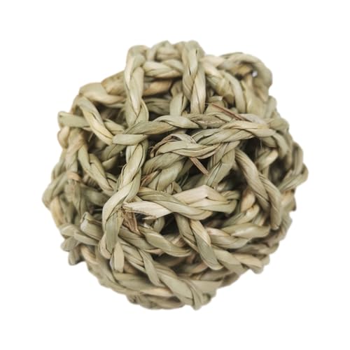 Bcowtte Hamster Fun Pet Toy Ball Hafer Hand Made Ball Natural Guinea Pig Durable Woven Grass Rabbit Rolling Small Animal Cage Accessories Chew Play A von Bcowtte