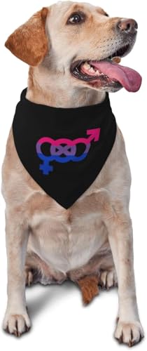 Halstuch für Haustiere, Bisexuelles Symbol, Dreieckskopf, Hund, Katze, Halstuch, Zubehör, Bandana, Dekoration, Schwarz von BdgWKseH