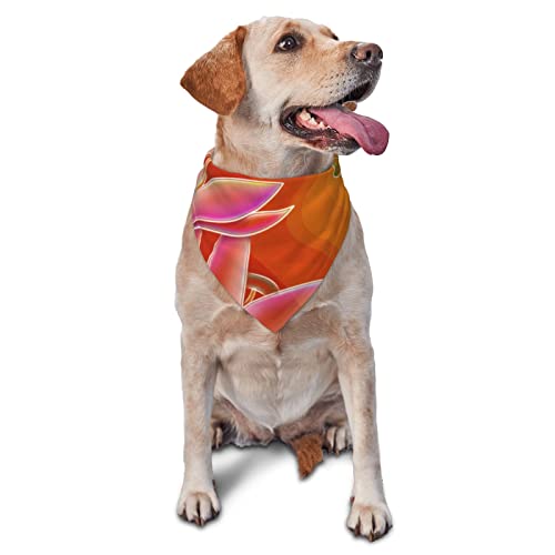 Hundehalstuch, Dreieckstuch mit Avocado-Avocado-Motiv, Flanell, dicke Baumwolle, Bandana für kleine, mittelgroße und große Hunde und Katzen, Orange / Grün von BdgWKseH