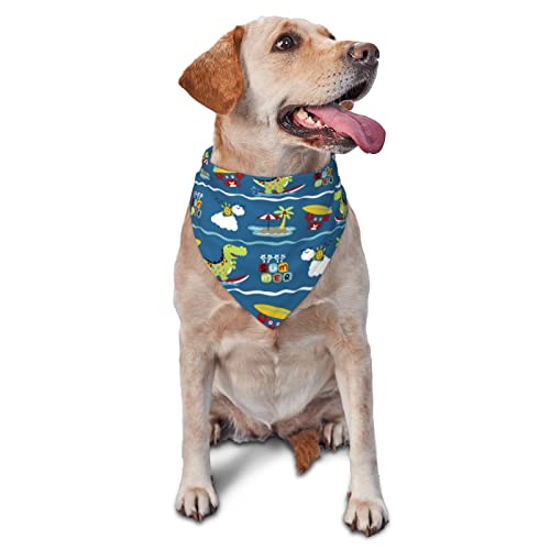 Hundehalstuch, Dreieckstuch mit Dinosaurier-Skelett, Flanell, dicke Baumwolle, Bandana für kleine, mittelgroße und große Hunde und Katzen von BdgWKseH