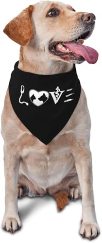 Love Vet Tech Haustier-Schal, Dreieckskopf, Hunde-Lätzchen, Hund, Katze, Schal, Zubehör, Bandana, Dekoration, Schwarz von BdgWKseH