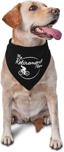 My Retirement Plan (Fahrrad) Haustier Schal Dreieckskopf Hund Katze Schal Zubehör Bandana Dekoration Schwarz von BdgWKseH