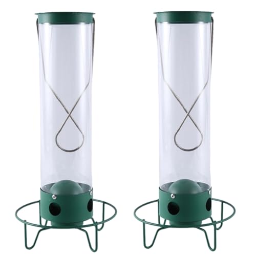 Bdukbduk Proof Wild Bird Feeder Vogelfutterstation Aus Metall mit Gewichtsaktivierter Rotierender Sitzstange – Samenkapazität von Bdukbduk