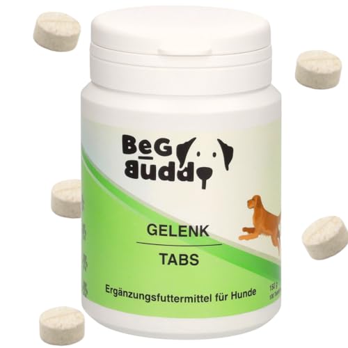 BeG Buddy Gelenktabletten Hund mit Grünlippmuschel, Teufelskralle, MSM, Glucosamin - [100] Tabs - [Deutsches] Produkt für Gelenke Aller Hunde-Rassen von BeG Buddy