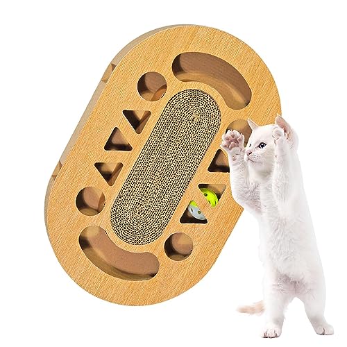 Katzenkratzpads | Spielbox aus Wellpappe für Wohnungskatzen | Wellpappe-Katzenkratzbox in Mehreren Formen lindert Langeweile und hält Katzen gesund von BeNsil