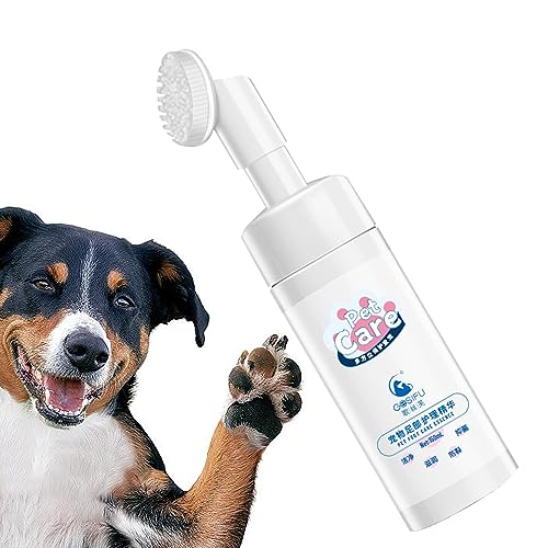 Wasserlose Shampoo-Haustierbürste, Hundepfotenwascher, Badebürste, Nicht ausspülbare Haustierpflegebürste für Hundefußreiniger, wasserloses Shampoo für Hunund Katzen Swan- von BeNsil