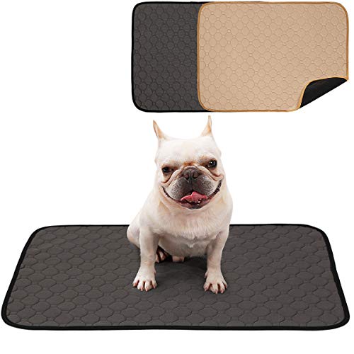 BePetMia Bodenschutzmatten Waschbare und Superabsorbierende, Pee Pads Hygienepads für Käfige, Betten, Fahrzeuge, Lösungen für Welpen und Hunde mit Inkontinenz (M: 67x50cm, Grau) von BePetMia