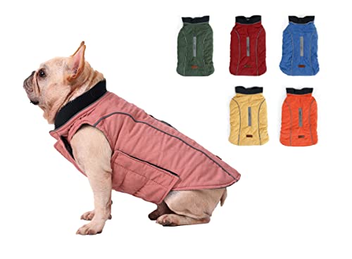 Hundemantel Winter Warme Jacke Weste, 7 Größen für Kleine Mittlere Große und Riesige Hunde, Winddicht Schneeanzug Hundekleidung Outfit Weste Haustiere Bekleidung (L, ROSA) von BePetMia