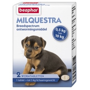 Beaphar Milquestra Entwurmungsmittel kleine Hunde und Welpen 2 Tabletten von Beaphar