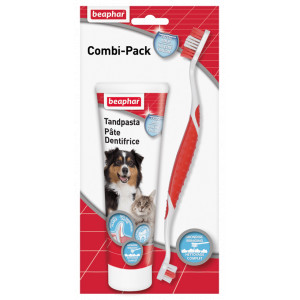 Beaphar Zahnpasta & Zahnbürste für Hund und Katze 2 Combipacks von Beaphar