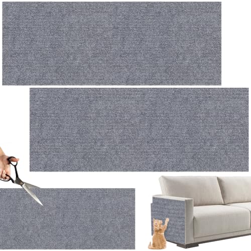 2 Stück Kratzmatte Katze, 30x100 cm Wand Katzenkratzmatte, Trimmbare Selbstkleber Cat Scratcher, Fußmatte Teppich Vorleger für Sofa Möbel Tür Kratzschutz, Katze Kratzschutzfür die Wandmontage geeignet von Beatific