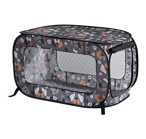 Beatrice Home Fashions Tragbare, zusammenklappbare Hundehütte, 101,6 cm L x 68,6 cm B x 68,6 cm H, Gesicht der Liebe von Beatrice Home Fashions