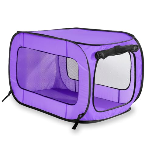 Beatrice Home Fashions Tragbare, zusammenklappbare Hundehütte, für Katzen und Hunde, 101,6 x 68,6 x 68,6 cm, Violett von Beatrice Home Fashions