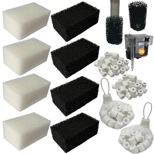 Beaufan Dreistufiges Filtertankfilter-Wartungsset, Ersatz für Aqua Clear 30/150 AquaClear 30 Gallonen Aquarium von beaufan