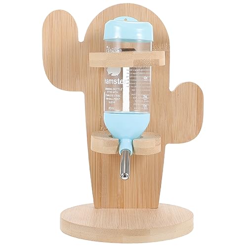 Beaupretty 1 Satz Hamster-trinkständer Wasserflasche Wassernapf Für Hunde Verschütten Gravity Wassernapf Für Hamster Chinchilla-tränke-zubehör Wasserschale Haustierkiste Hölzern Holz von Beaupretty