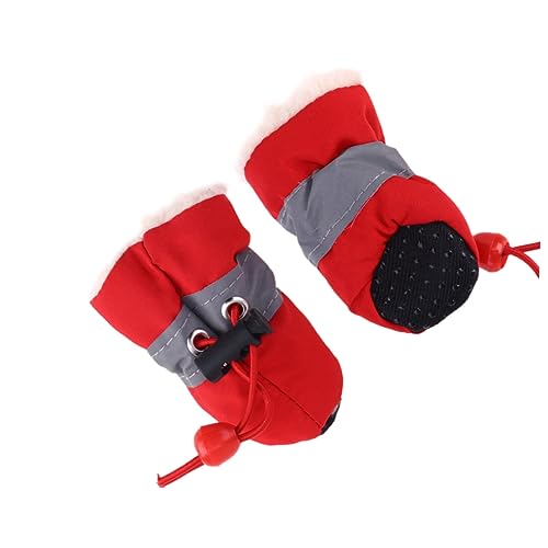 Beaupretty 1 Satz Hundeschneestiefel Für Kleine Mittelgroße Hunde Hundeschneestiefel Für Hunde Schneeschuhe Für Kleine Hunde Hundestiefel Zum Ziehen Von Pfoten Reflektierend Kurze Stiefel von Beaupretty